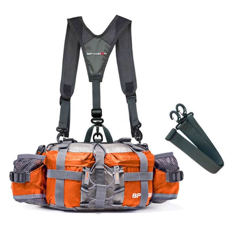 Waterproof Hiking Waist Pack with Dual Bottle Holders – Ideal for Adventures