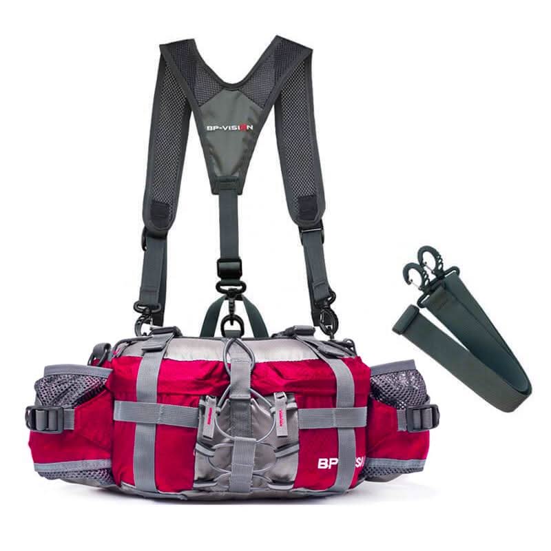 Waterproof Hiking Waist Pack with Dual Bottle Holders – Ideal for Adventures