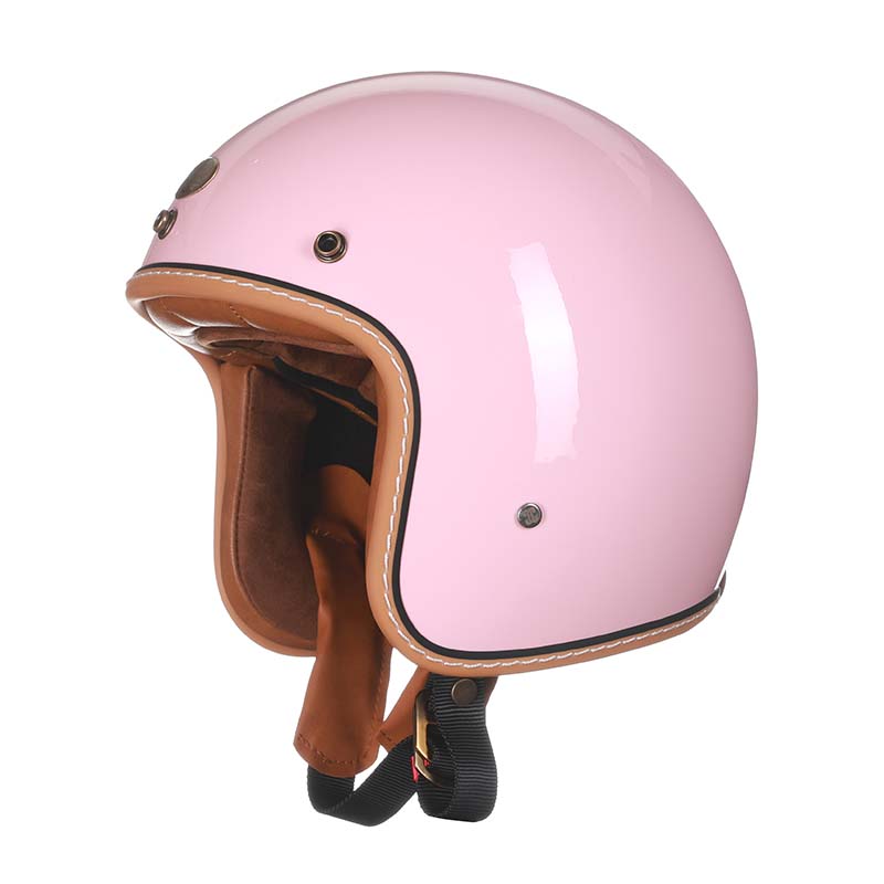 Vintage Low Profile Motorcycle Helmet with DOT & ECE Safety Certification