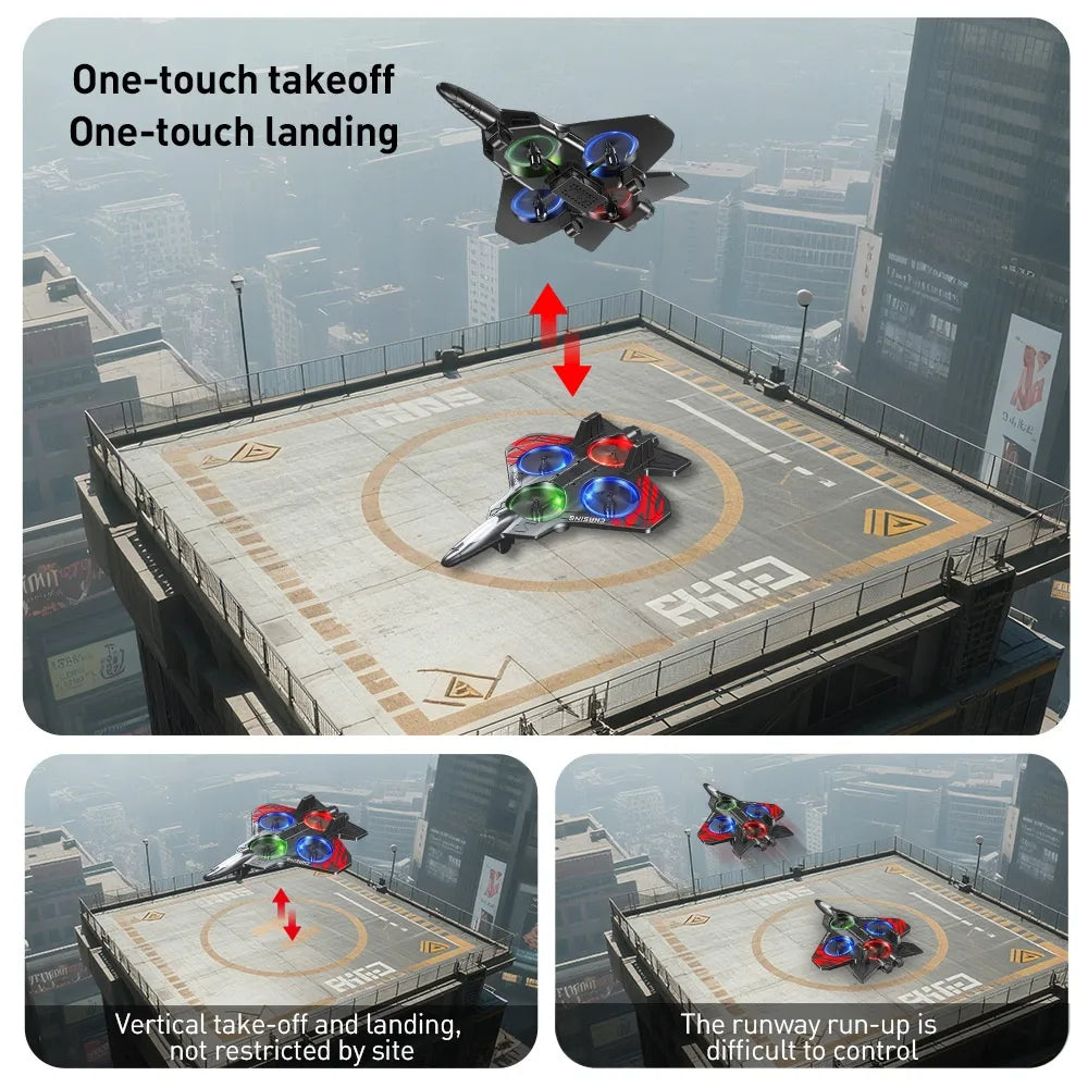 Remote Control Foam Drone for Kids – LED Light, Crash-Resistant, Ages 5+