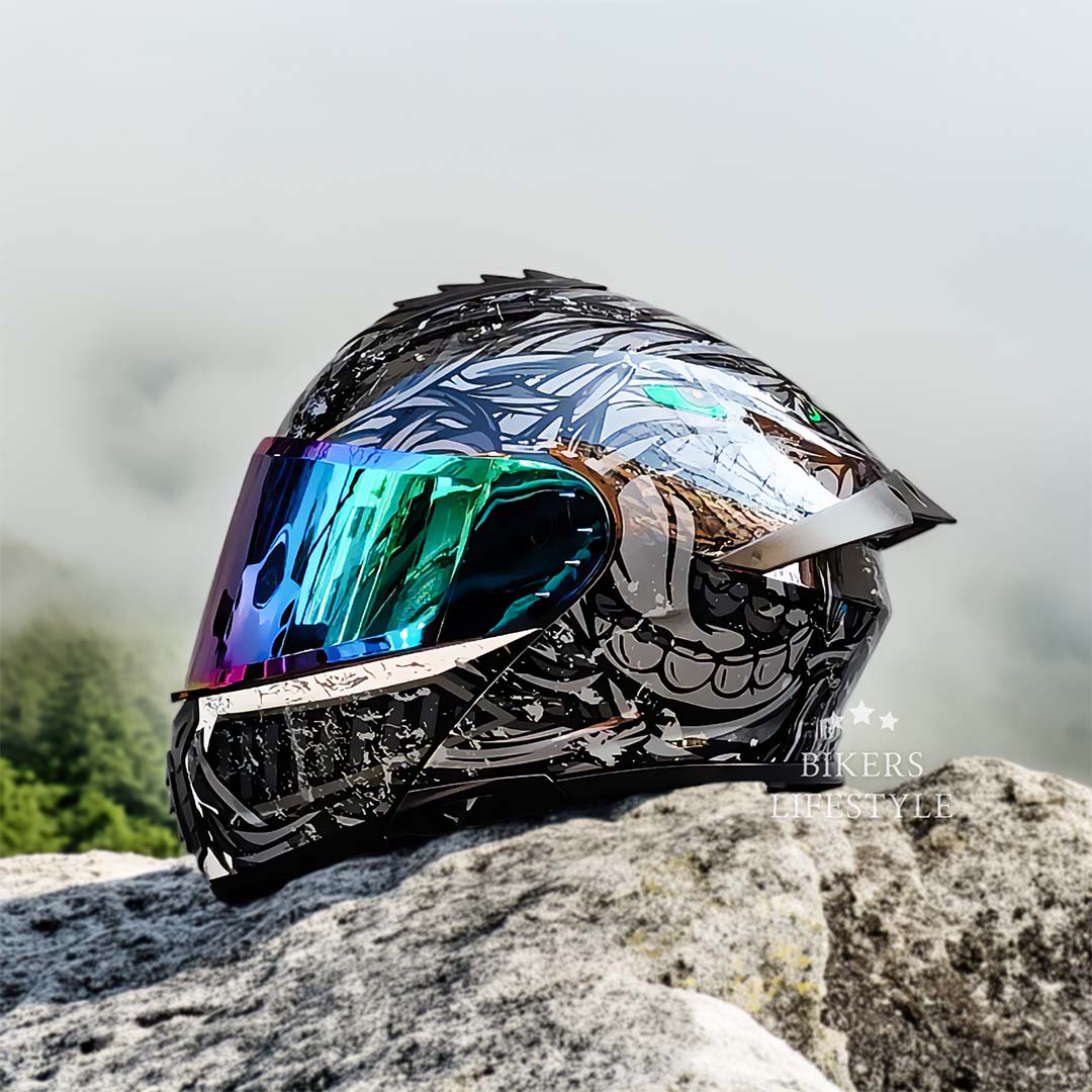 Motorcycle Helmet with Dual-Lens Design – Certified Safety & Comfortable Fit