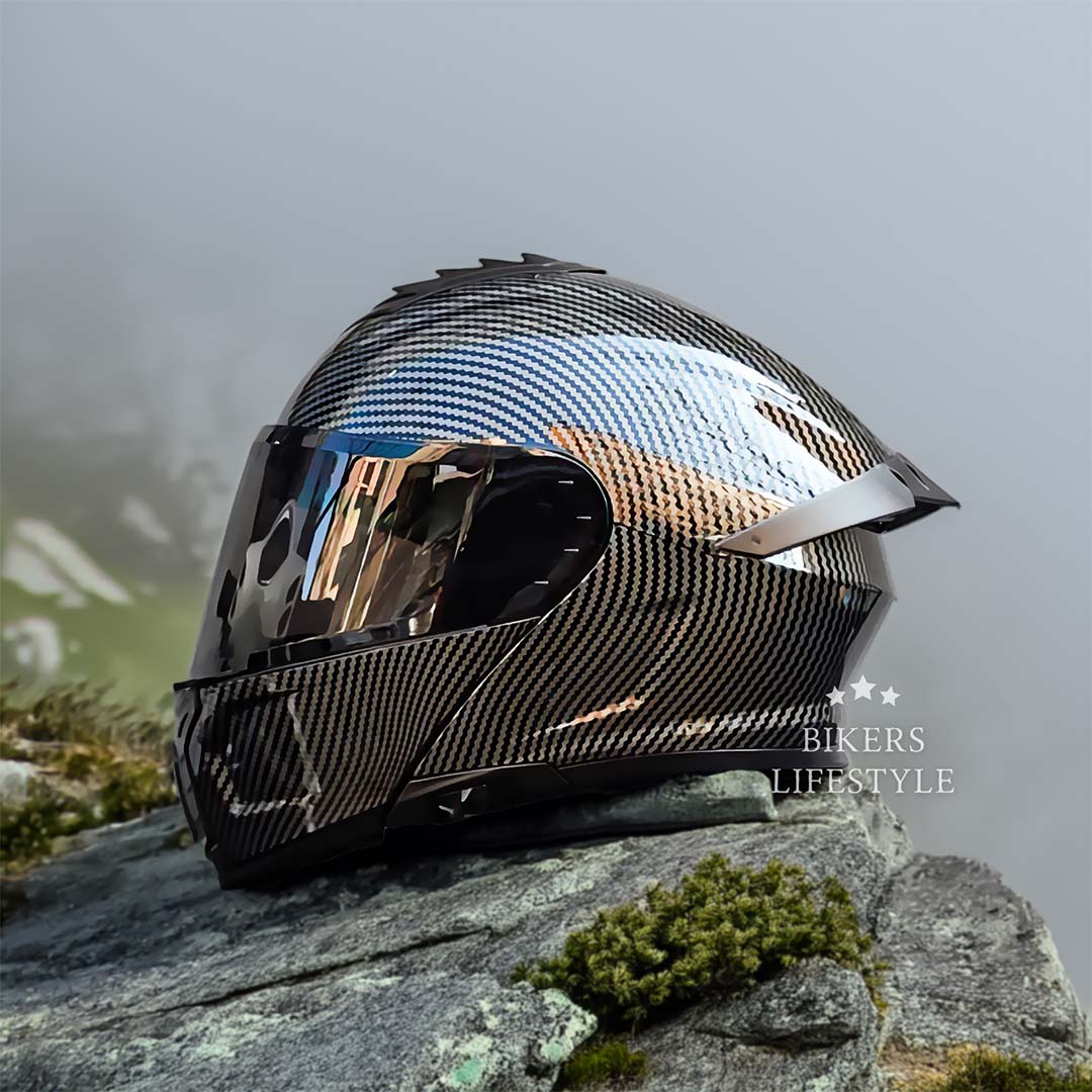 Motorcycle Helmet with Dual-Lens Design – Certified Safety & Comfortable Fit