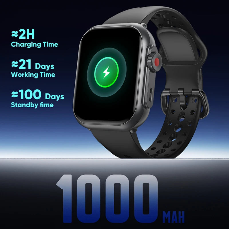 Health and Fitness Smartwatch with Bluetooth Calling and 100+ Sports Modes
