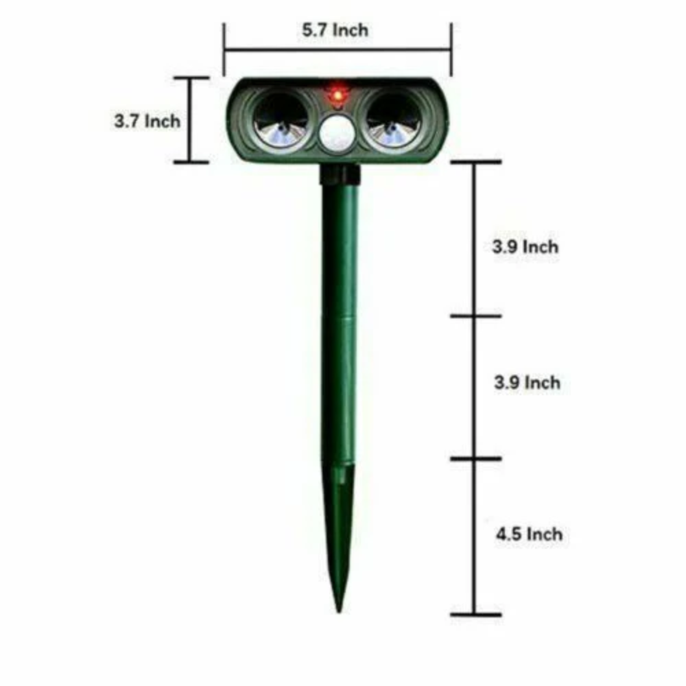 Outdoor Pest Repellent Device with Solar Power and Infrared Sensor