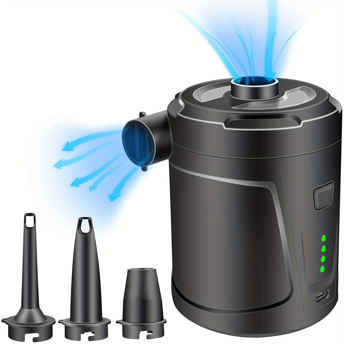Compact Cordless Electric Air Pump with USB Rechargeable Battery for Quick Inflation