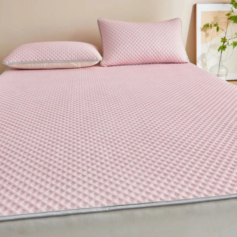 Lightweight Cooling Bedding Set with Fitted Sheet & Pillowcases for Warm Sleepers