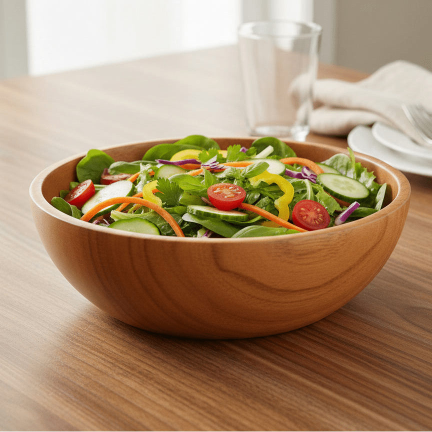 Eco-Friendly Acacia Wood Bowl for Family Dining