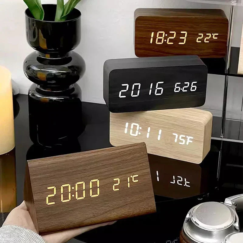 EcoChime Voice-Activated LED Alarm Clock for Modern Living