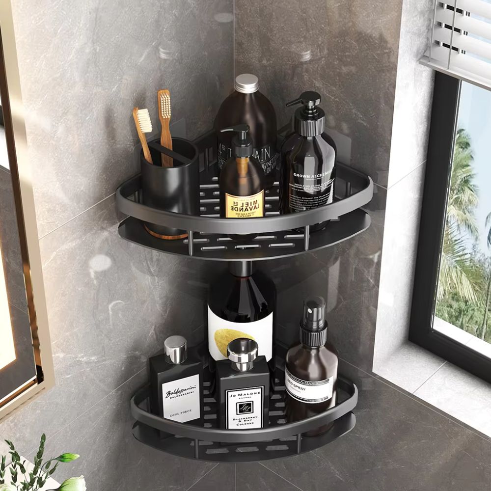 Corner Shower Caddy Shelf - Self-Adhesive and Rust-Resistant Bathroom Organizer