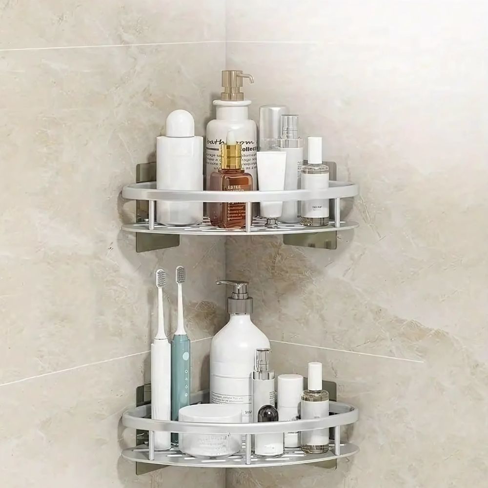 Corner Shower Caddy Shelf - Self-Adhesive and Rust-Resistant Bathroom Organizer