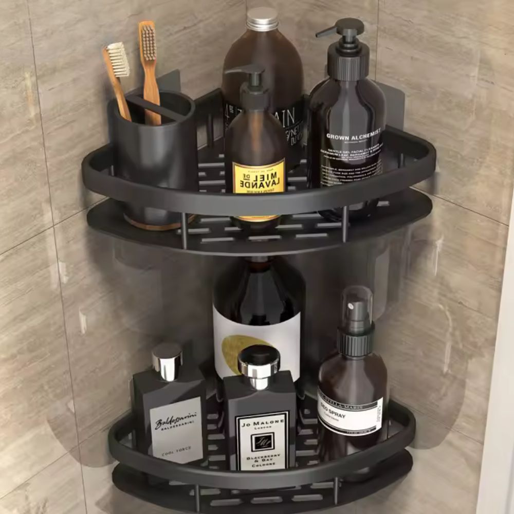Corner Shower Caddy Shelf - Self-Adhesive and Rust-Resistant Bathroom Organizer