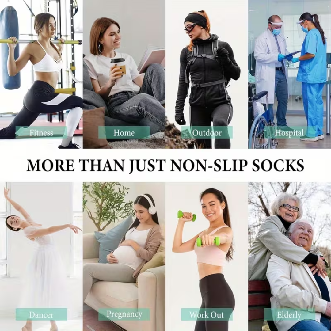 Breathable Anti-Slip Socks for Seniors with Wide Toe Fit