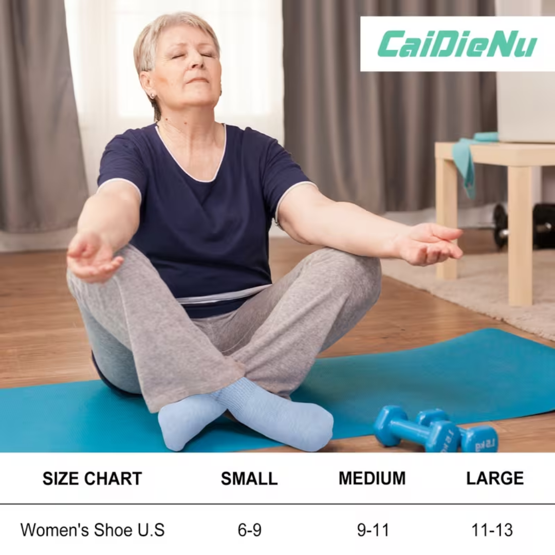 Breathable Anti-Slip Socks for Seniors with Wide Toe Fit