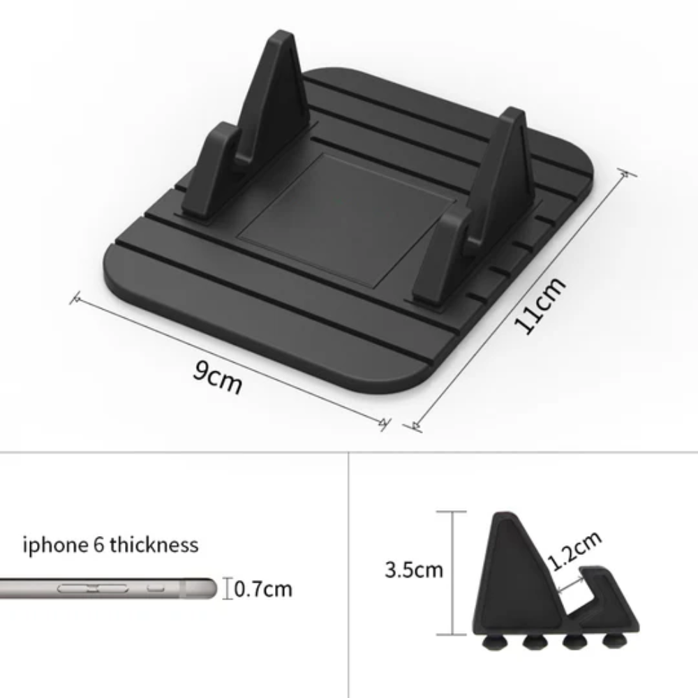 Car Phone Mount with Anti-Slip Design for Smartphones