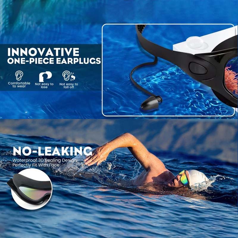 Swim Goggles with Anti-Fog Feature for Clear Underwater Vision and Comfort