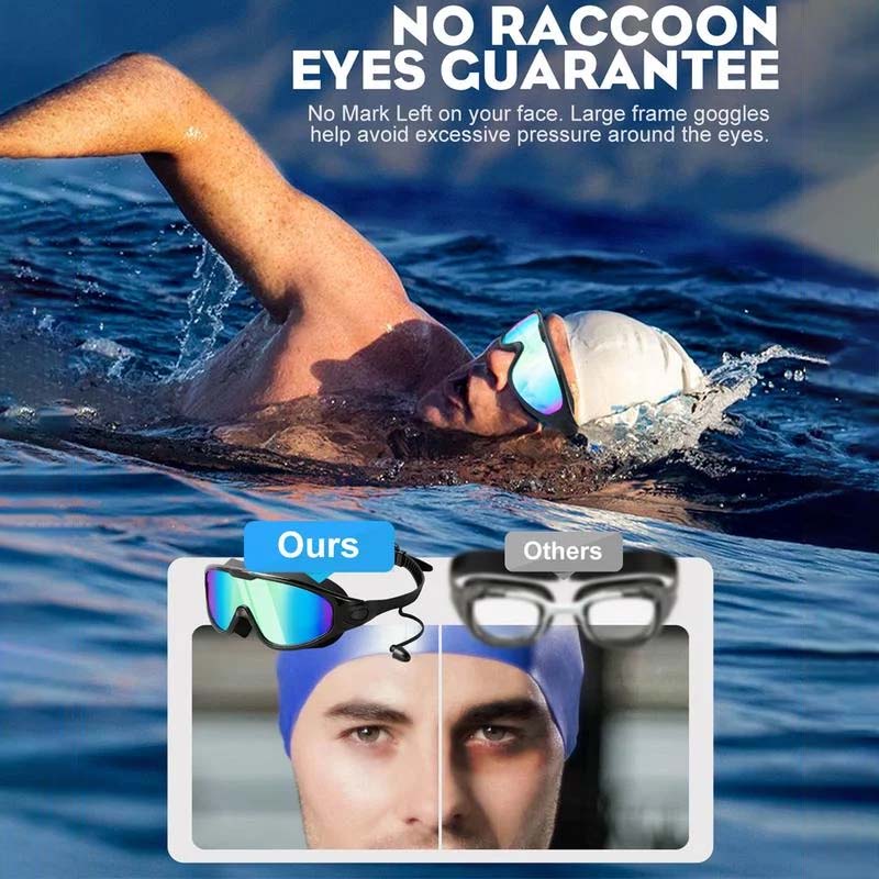 Swim Goggles with Anti-Fog Feature for Clear Underwater Vision and Comfort