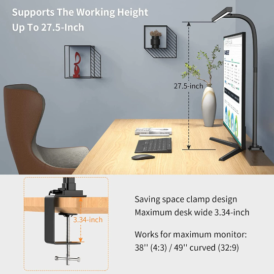 Versatile LED Desk Lamp with Adjustable Arm for Perfect Lighting