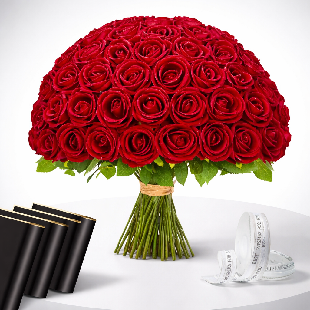Elegant Faux Rose Bouquet for Celebrations and Gifts