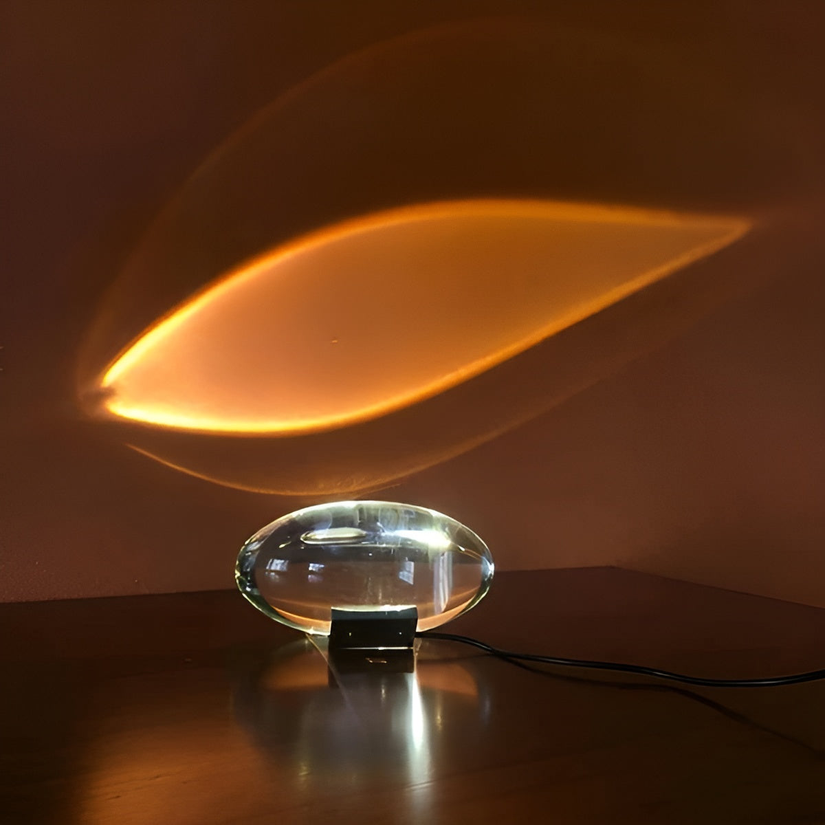 Warm Mood Lighting Oval Lamp for Tables