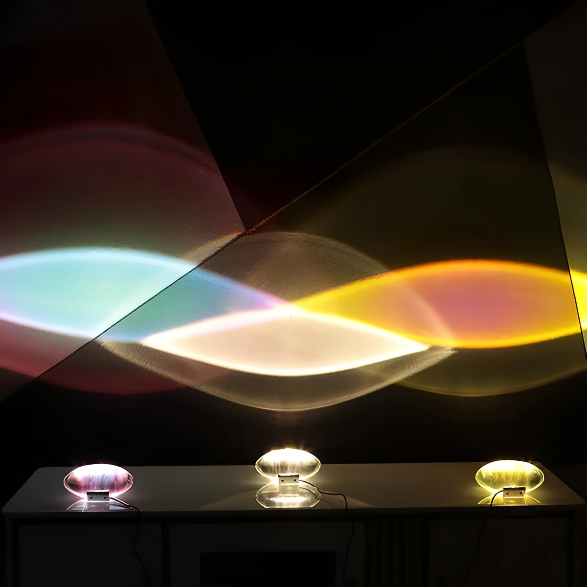 Warm Mood Lighting Oval Lamp for Tables