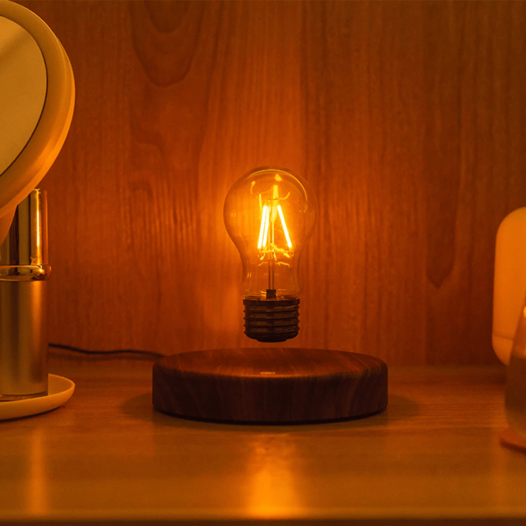 Levitating LED Light with Touch Activation and Sleek Design