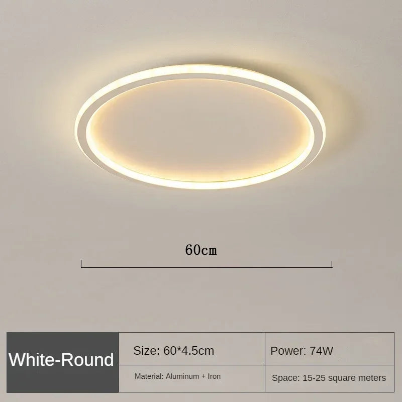 LED Ceiling Light | Scandinavian Round Design | Aluminum & Iron | 30 cm Diameter