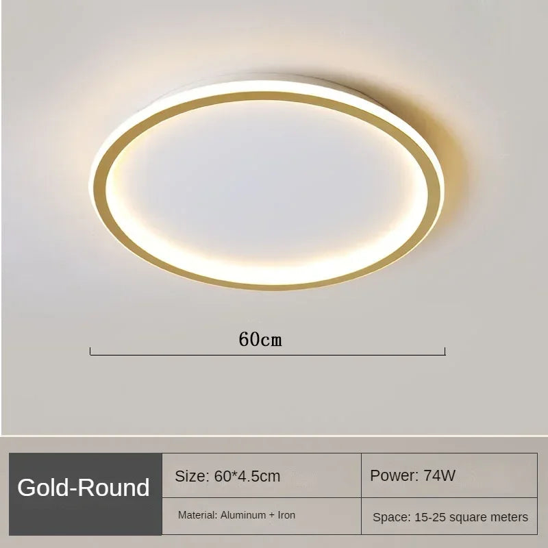 LED Ceiling Light | Scandinavian Round Design | Aluminum & Iron | 30 cm Diameter