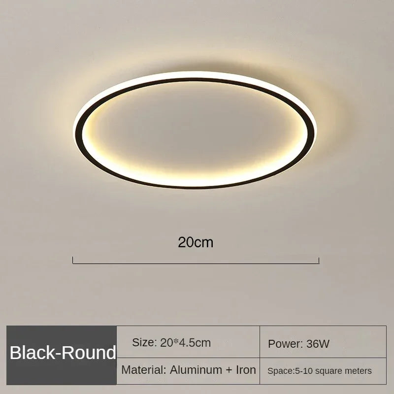 LED Ceiling Light | Scandinavian Round Design | Aluminum & Iron | 30 cm Diameter