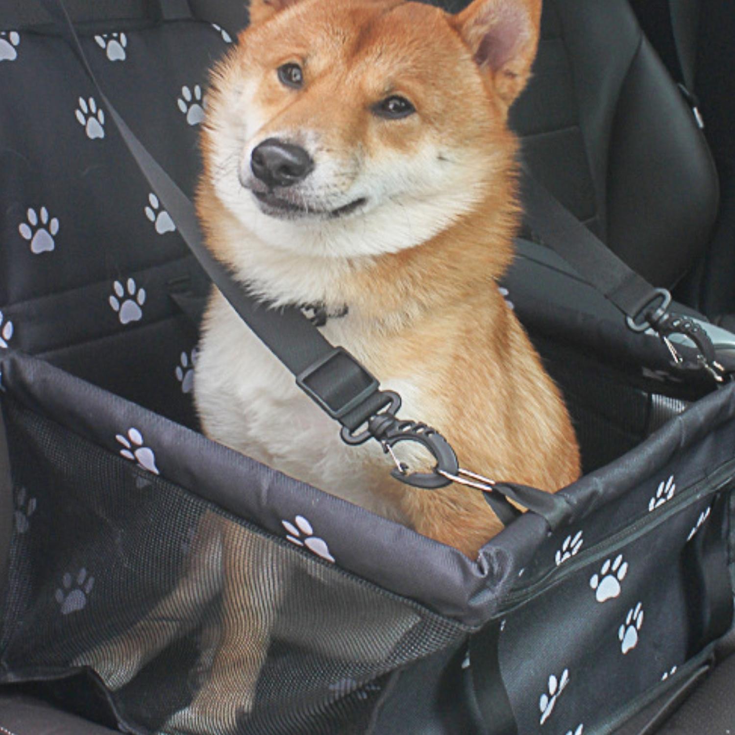 Elevated Dog Car Seat with Waterproof Material and Non-Slip Base for Safe Travel