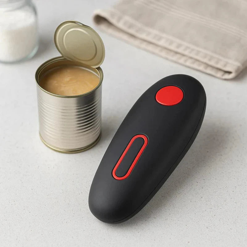 One-Touch Electric Can Opener – Effortless Kitchen Helper