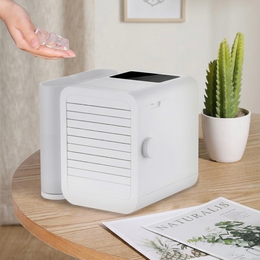 USB-Powered Mini Air Conditioner with 1000ml Tank and 99 Speed Settings