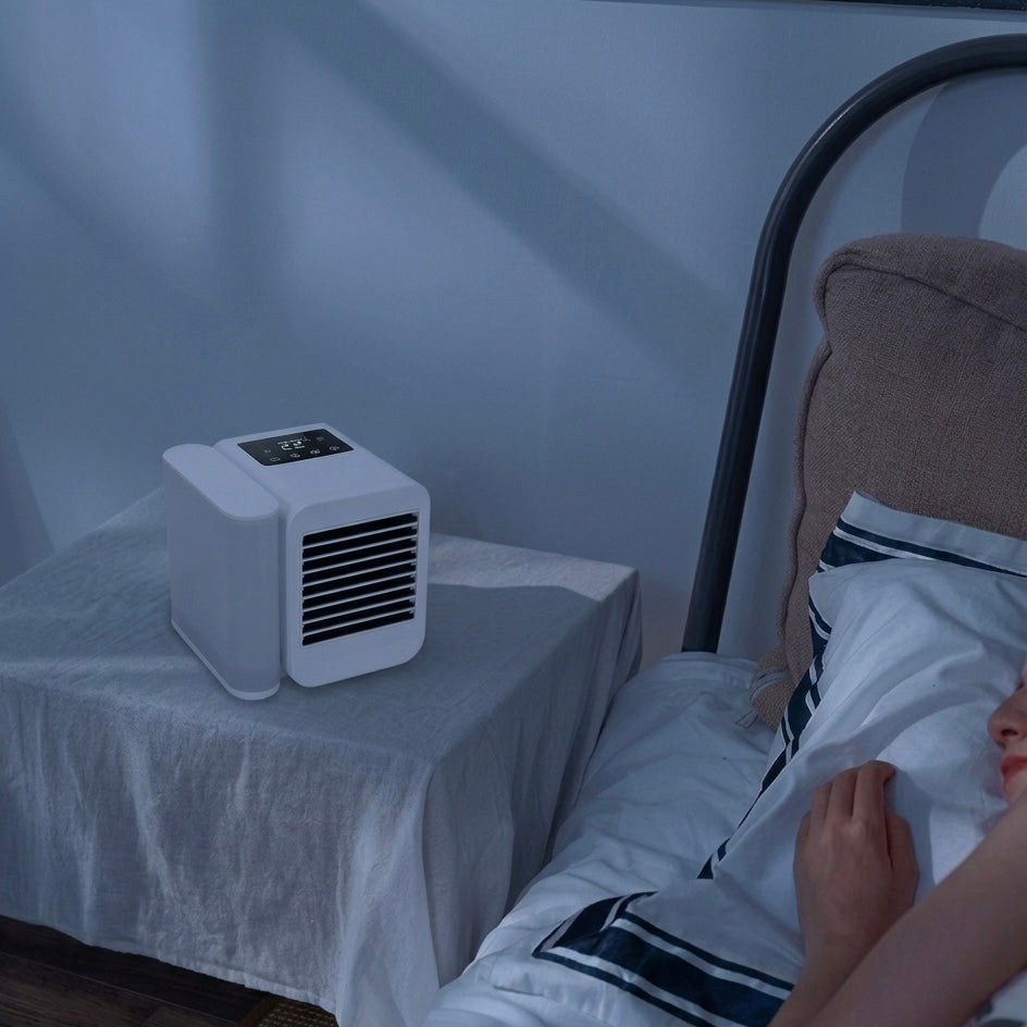 USB-Powered Mini Air Conditioner with 1000ml Tank and 99 Speed Settings