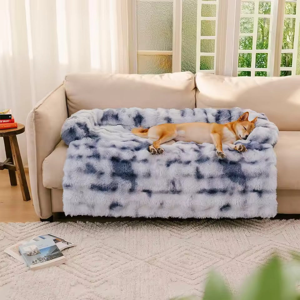 Calming Dog Bed with Fluffy Surface | Non-Slip Design | Washable | 4 Sizes