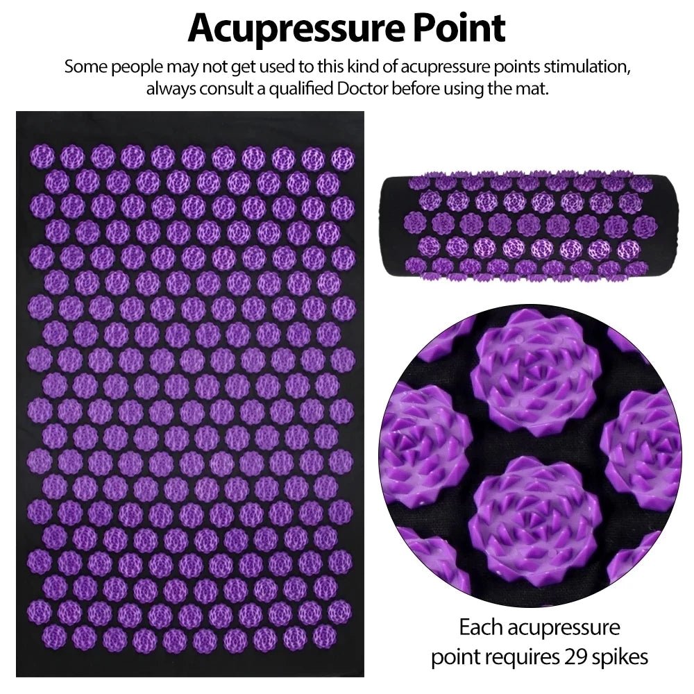 SerenityTouch Acupressure Mat and Cushion Duo for Relaxation