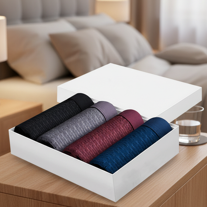 EcoComfort Men's Bamboo Boxer Briefs for All-Day Freshness