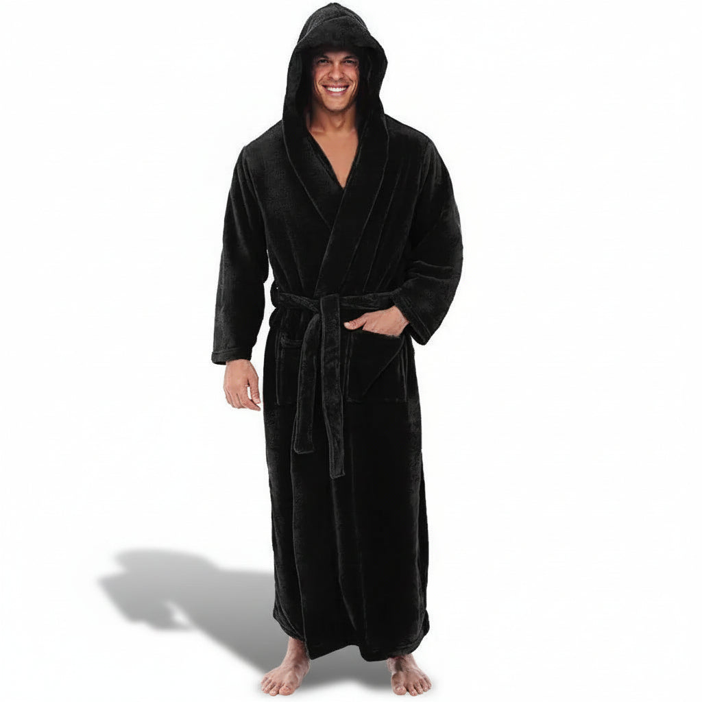 Cozy Winter Hooded Bathrobe for Ultimate Comfort