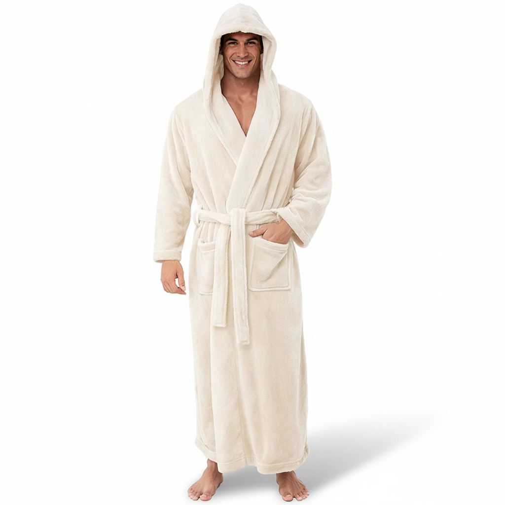 Cozy Winter Hooded Bathrobe for Ultimate Comfort