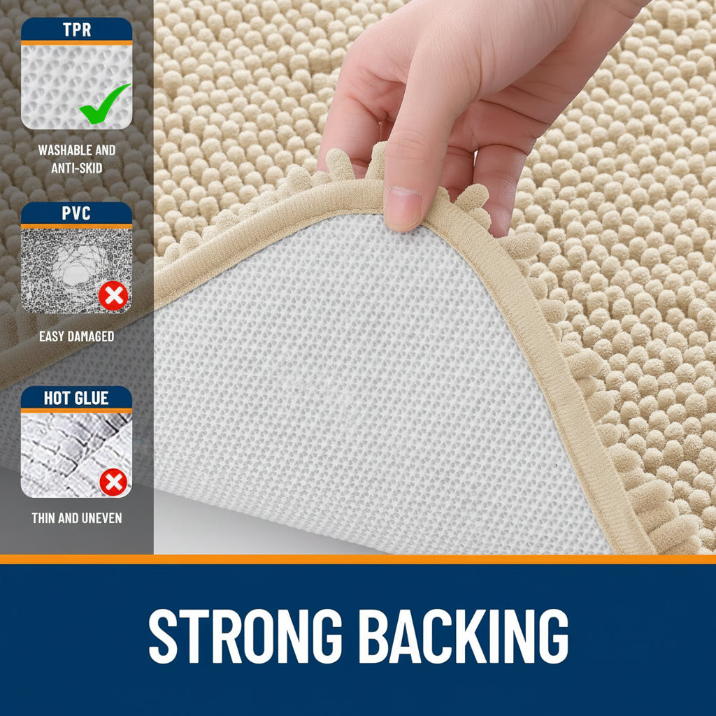 Ultra-Absorbent Non-Slip Bath Mat for Ultimate Comfort