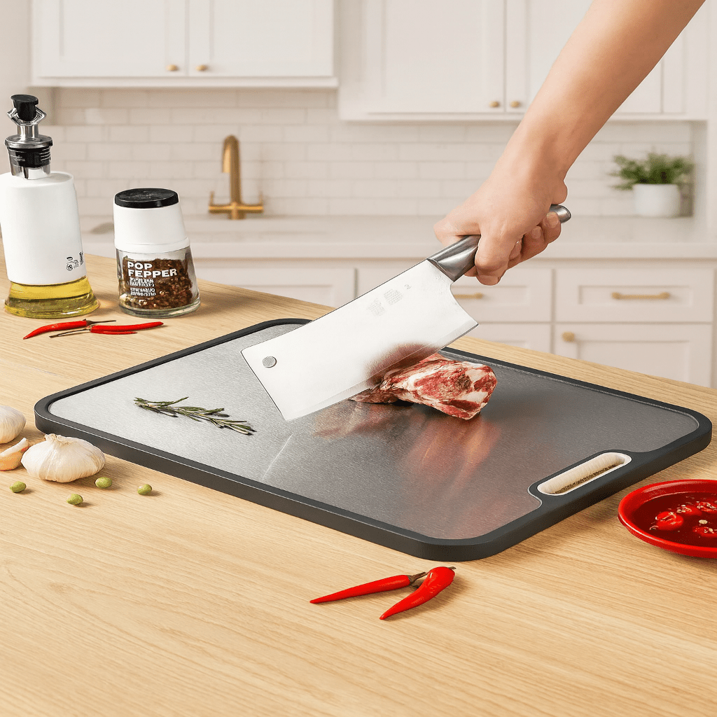 Titanium Chef Pro Cutting Board - Dual-Sided Non-Slip Design