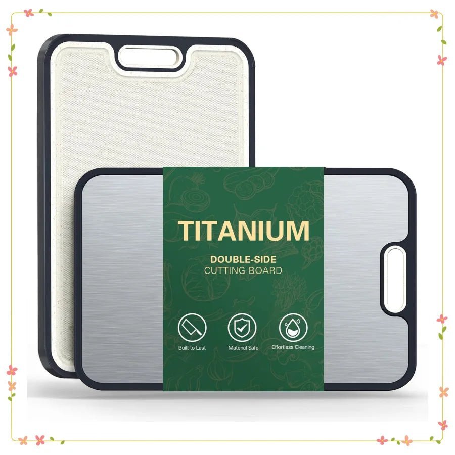 Titanium Chef Pro Cutting Board - Dual-Sided Non-Slip Design
