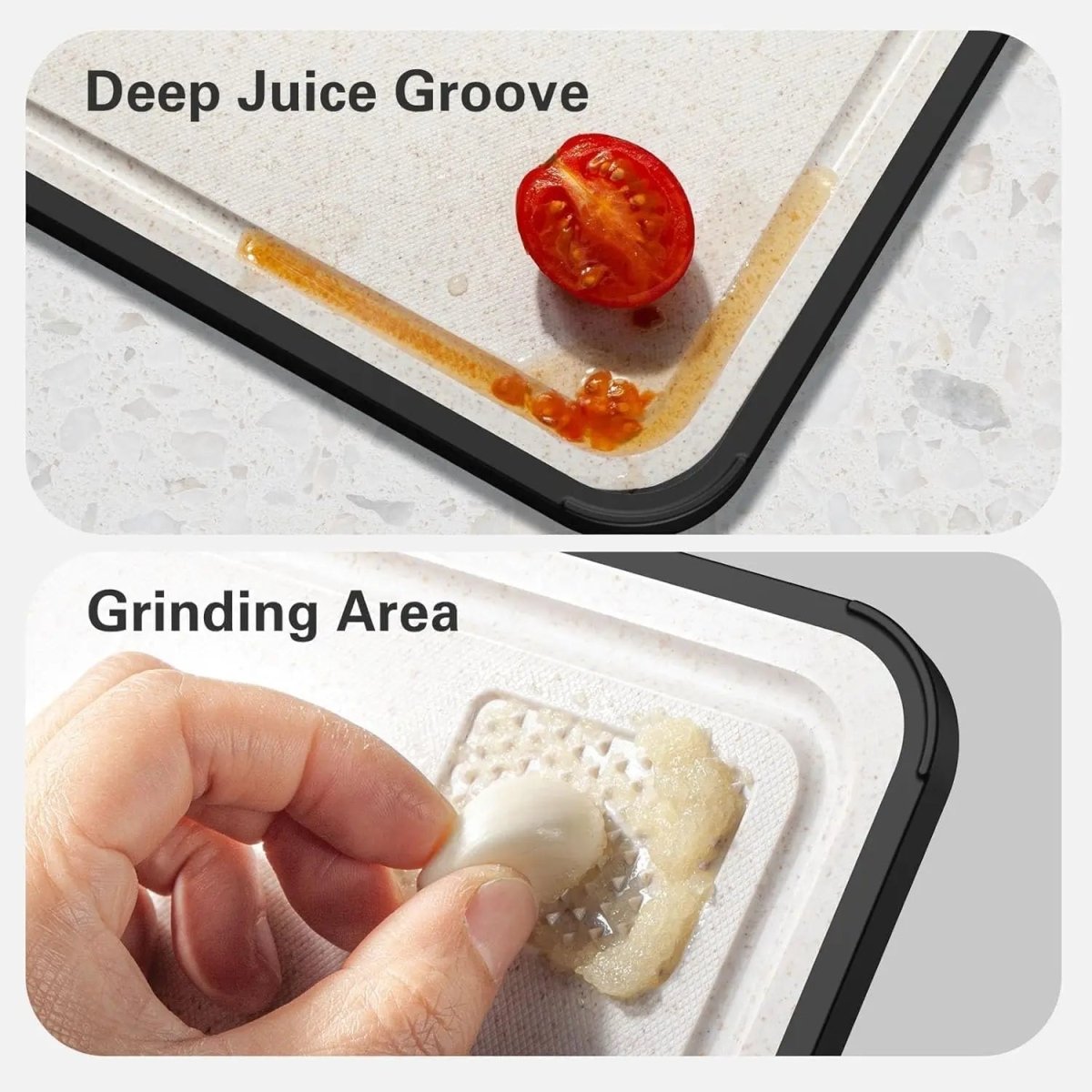 Titanium Chef Pro Cutting Board - Dual-Sided Non-Slip Design