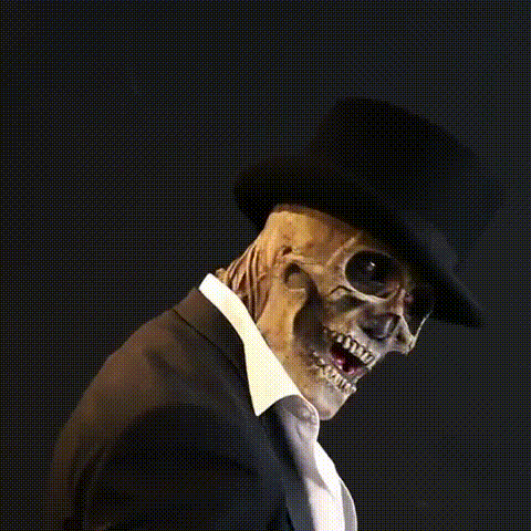 BoneChill Realistic Skull Mask with Hat for Ultimate Halloween Experience