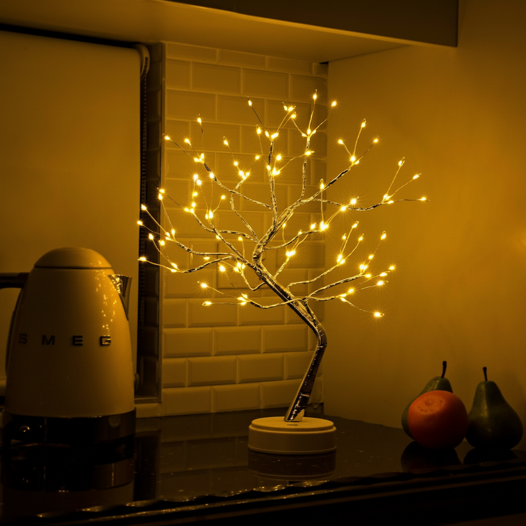 Elegant Tree-Inspired Table Lamp with Soft LED Lighting