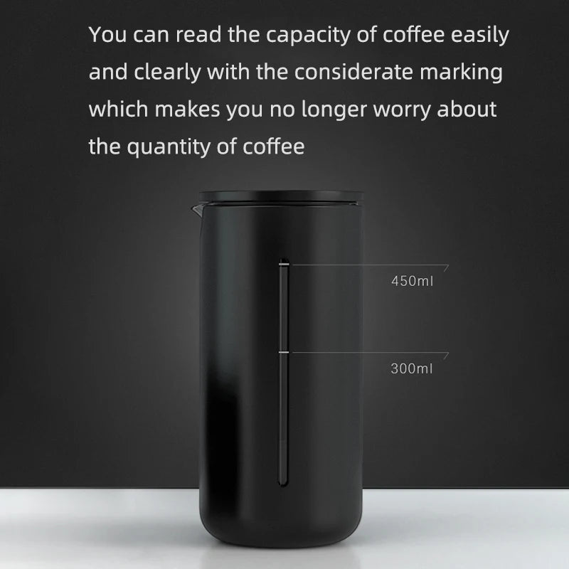 TravelBrew Compact 450 ml French Press with Steel Filter
