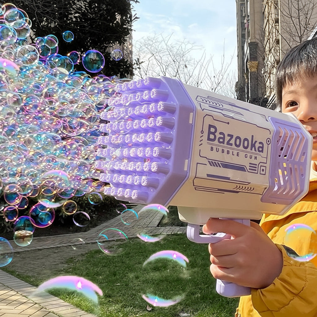 Vibrant Bubble Blaster for Outdoor Fun - Rechargeable Toy Gun