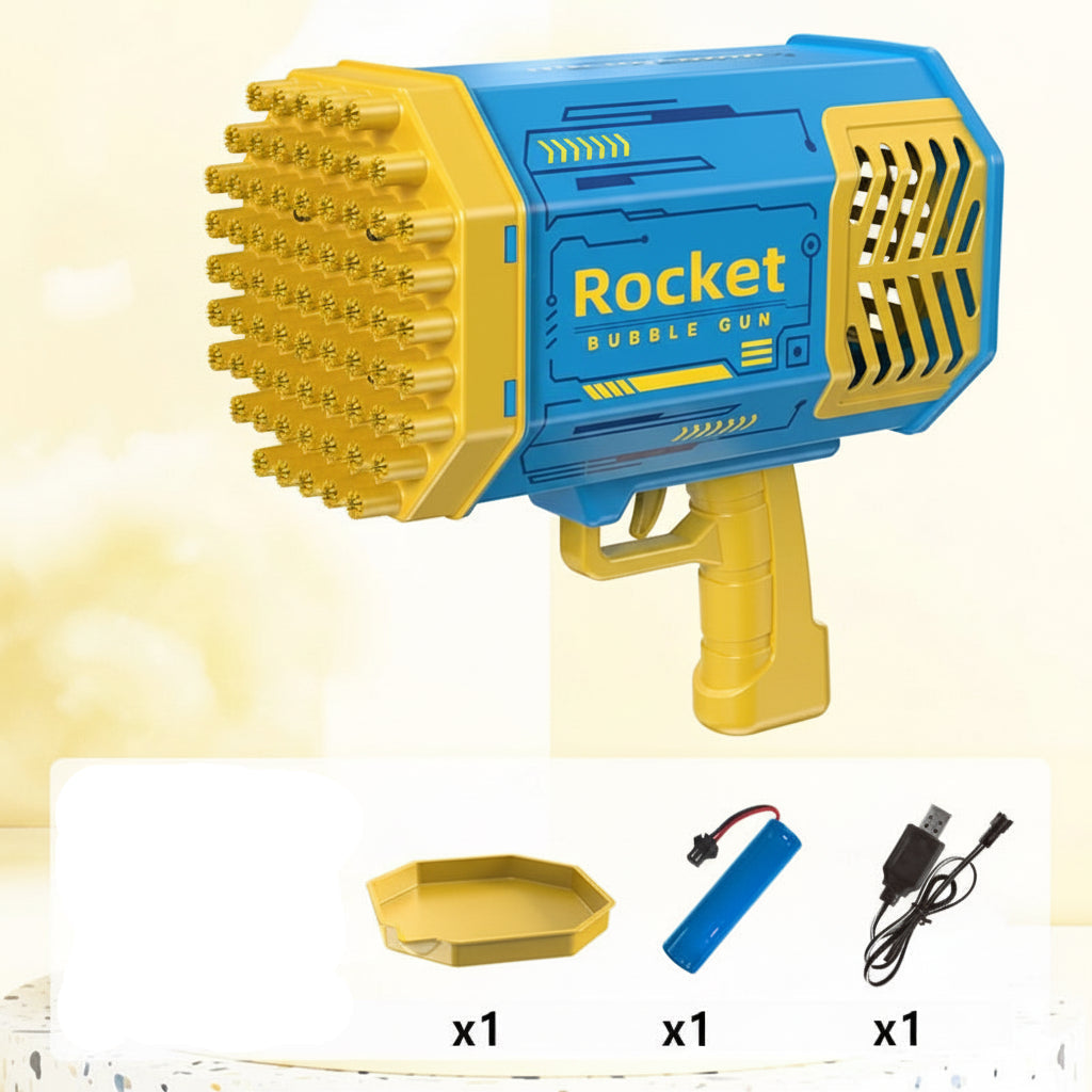 Vibrant Bubble Blaster for Outdoor Fun - Rechargeable Toy Gun
