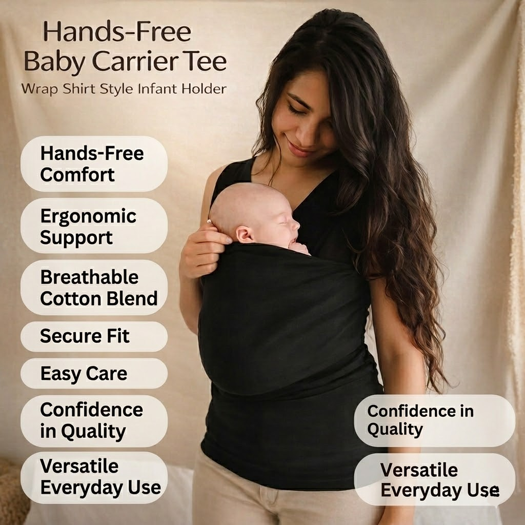 Hands-Free Baby Carrier Shirt for Active Parents