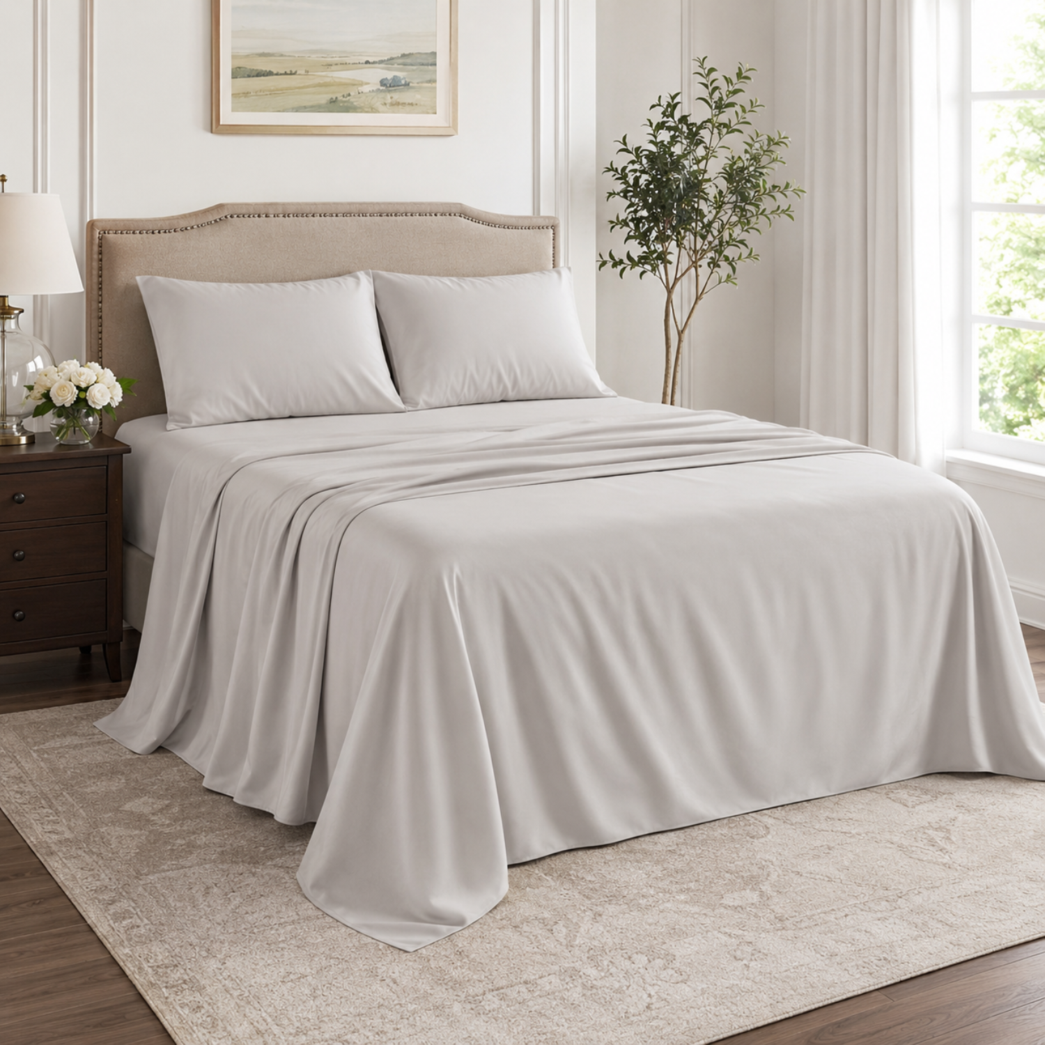 Cooling Bamboo Bedding Set – Soft, Breathable Sheets for Comfortable Sleep