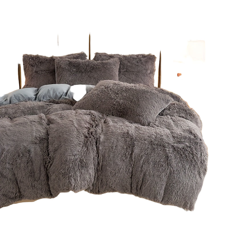Soft Bamboo Silk Duvet Cover Set with Zipper for All-Season Comfort