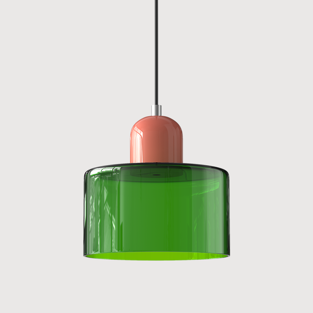 Pendant Light | Bauhaus-Inspired Glass Shade | Adjustable Hanging Length | Easy Assembly